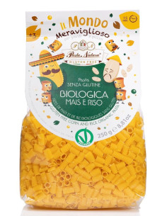 MAKARON (KUKURYDZIANO - RYŻOWY) DLA DZIECI RURKA MINI BEZGLUTENOWY BIO 250 g - PASTA NATURA