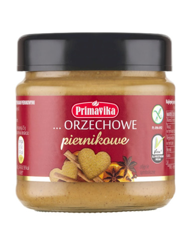 PASTA ORZECHOWA PIERNIKOWA BEZGLUTENOWA 185 g - PRIMAVIKA