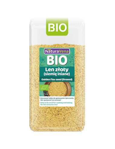 LEN ZŁOTY (SIEMIĘ LNIANE) BIO 500 g - NATURAVENA