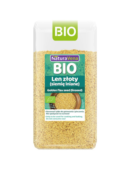 LEN ZŁOTY (SIEMIĘ LNIANE) BIO 500 g - NATURAVENA