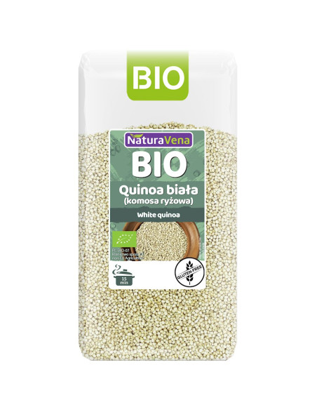 QUINOA BIAŁA (KOMOSA RYŻOWA) BEZGLUTENOWA BIO 450 g - NATURAVENA