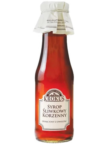 SYROP ŚLIWKOWY KORZENNY 355 g (280 ml) - KROKUS (PRODUKT SEZONOWY)