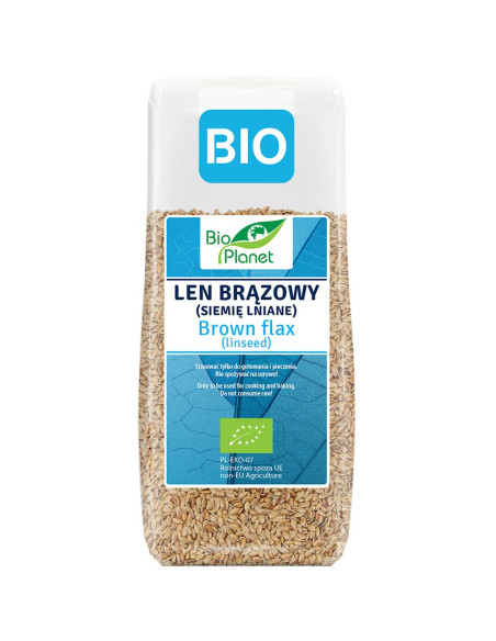 LEN BRĄZOWY (SIEMIĘ LNIANE) BIO 200 g - BIO PLANET
