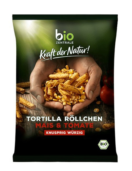 CHIPSY TORTILLA RURKA POMIDOROWE BEZGLUTENOWE BIO 125 g - BIO ZENTRALE