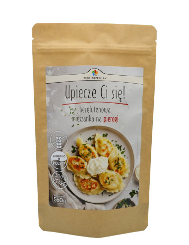 MIESZANKA NA PIEROGI BEZ DODATKU CUKRÓW BEZGLUTENOWA 550 g - PIĘĆ PRZEMIAN