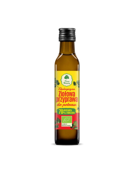 PRZYPRAWA ZIOŁOWA Z LUBCZYKIEM W PŁYNIE BIO 250 ml - DARY NATURY