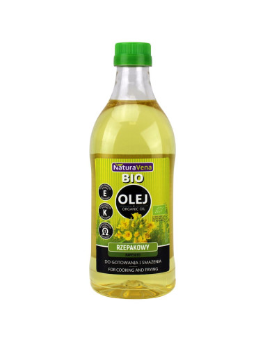 OLEJ RZEPAKOWY DO GOTOWANIA I SMAŻENIA OMEGA-3 BIO 1 L - NATURAVENA