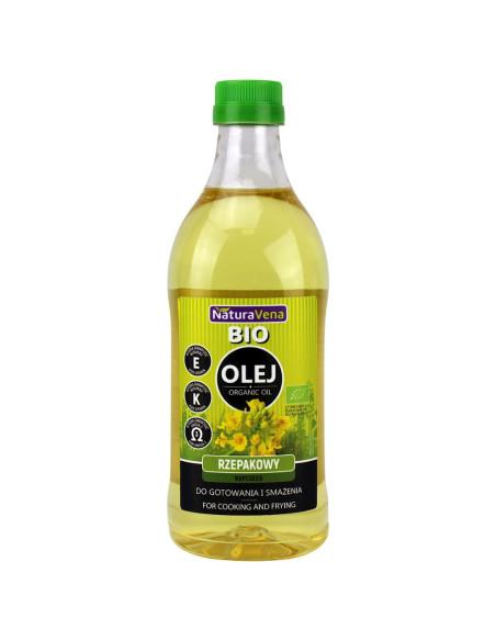 OLEJ RZEPAKOWY DO GOTOWANIA I SMAŻENIA OMEGA-3 BIO 1 L - NATURAVENA