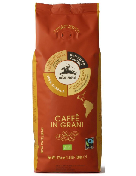 KAWA ZIARNISTA ARABICA 100 % FAIR TRADE BIO 500 g - ALCE NERO
