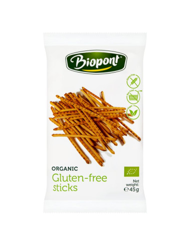 PALUSZKI LEKKO SOLONE BEZGLUTENOWE BIO 45 g - BIOPONT