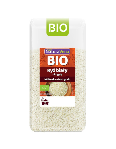 RYŻ BIAŁY OKRĄGŁY BIO 500 g - NATURAVENA