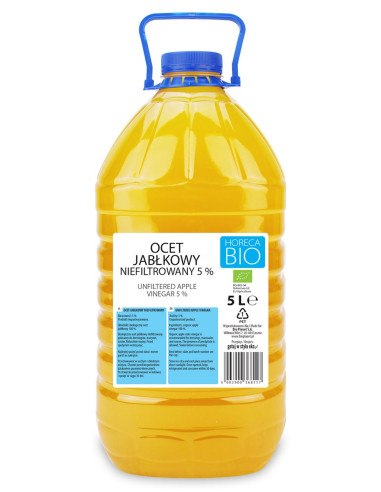 OCET JABŁKOWY 5 % NIEFILTROWANY BIO 5 L - HORECA (BIO PLANET)