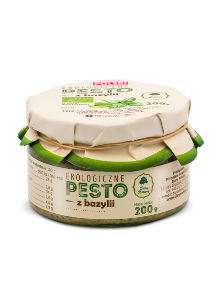 PESTO Z BAZYLII BIO 200 g - DARY NATURY