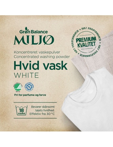 PROSZEK DO PRANIA BIAŁYCH UBRAŃ (KONCENTRAT) ECO 785 g (18 PRAŃ) - GRON BALANCE