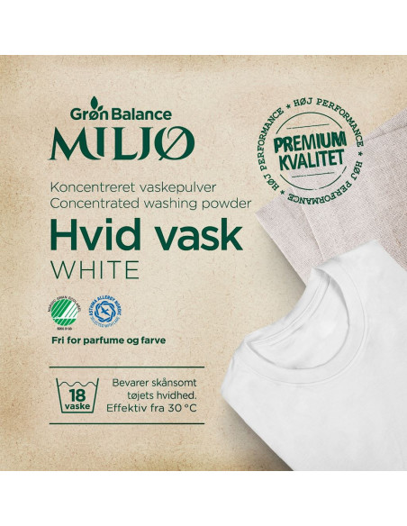 PROSZEK DO PRANIA BIAŁYCH UBRAŃ (KONCENTRAT) ECO 785 g (18 PRAŃ) - GRON BALANCE