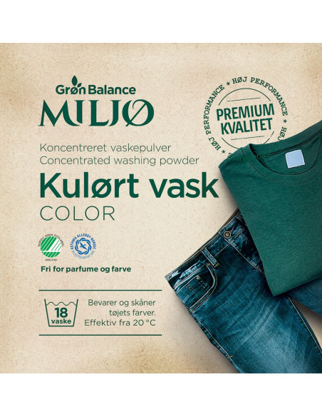 PROSZEK DO PRANIA KOLOROWYCH UBRAŃ (KONCENTRAT) ECO 785 g (18 PRAŃ) - GRON BALANCE