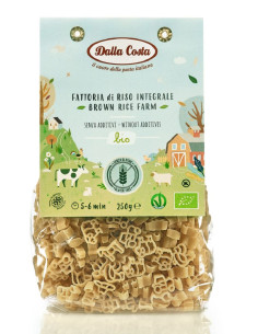 MAKARON (RYŻOWY RAZOWY) FARMA BEZGLUTENOWY BIO 250 g - DALLA COSTA