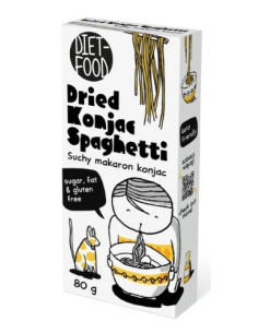 MAKARON (SUCHY KONJAC) SPAGHETTI BEZGLUTENOWY 80 g - DIET-FOOD