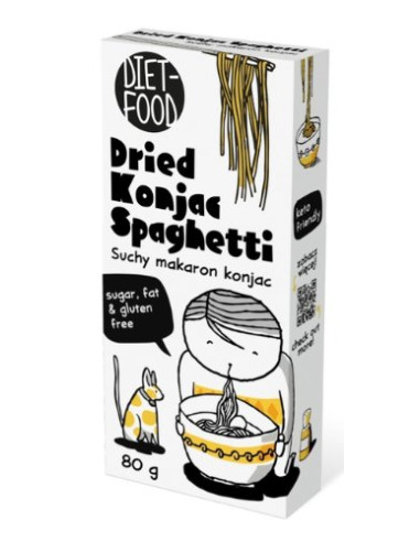 MAKARON (SUCHY KONJAC) SPAGHETTI BEZGLUTENOWY 80 g - DIET-FOOD