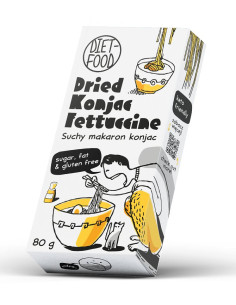 MAKARON (SUCHY KONJAC) FETTUCCINE BEZGLUTENOWY 80 g - DIET-FOOD
