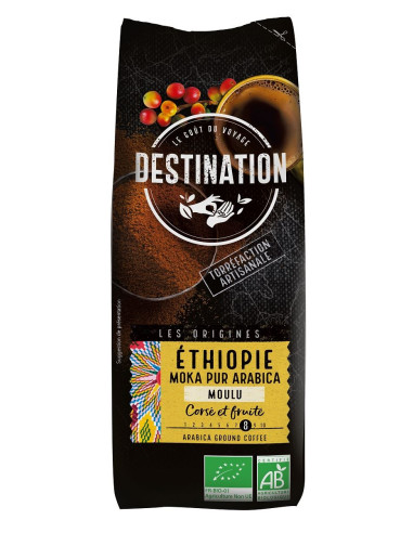 KAWA MIELONA ARABICA 100 % ETIOPIA FAIR FOR LIFE BIO 250 g - DESTINATION