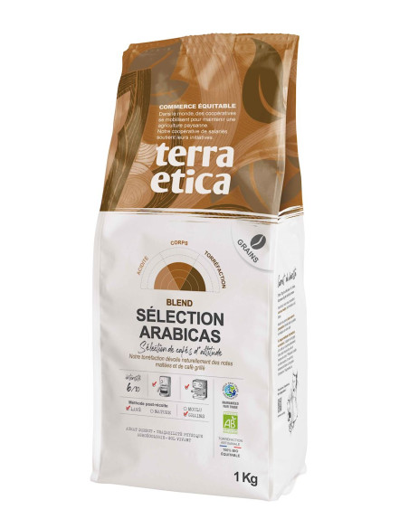KAWA ZIARNISTA ARABICA 100 % SELECTION FAIR TRADE BIO 1 kg - TERRA ETICA