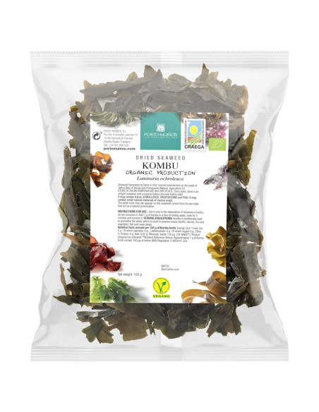 ALGI MORSKIE SUSZONE - KOMBU BIO 100 g - PORTO MUINOS