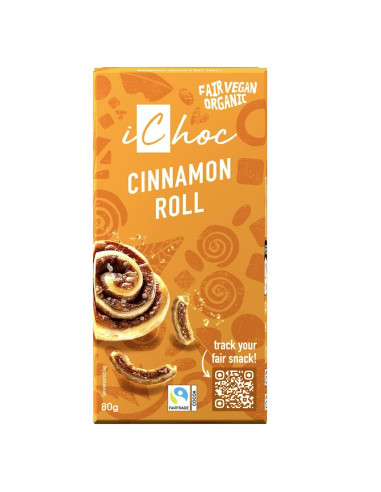 TABLICZKA KAKAOWA Z CYNAMONEM I KAWAŁKAMI WAFLI FAIR TRADE BIO 80 g - ICHOC (VIVANI)(PRODUKT SEZONOWY)