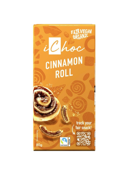 TABLICZKA KAKAOWA Z CYNAMONEM I KAWAŁKAMI WAFLI FAIR TRADE BIO 80 g - ICHOC (VIVANI)(PRODUKT SEZONOWY)
