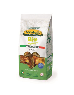MAKARON (KUKURYDZIANO - RYŻOWY TRÓJKOLOROWY) ŚWIDERKI BEZGLUTENOWY BIO 340 g - FARABELLA