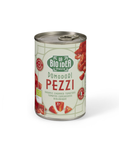 POMIDORY KROJONE BEZ SKÓRY BIO 400 g (240 g) - LA BIO IDEA