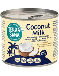 COCONUT MILK - NAPÓJ KOKOSOWY BEZ GUMY GUAR (22 % TŁUSZCZU) BIO 200 ml - TERRASANA