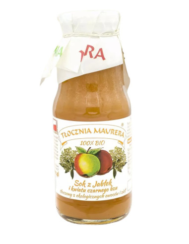 SOK JABŁKOWY Z KWIATEM CZARNEGO BZU NFC BIO 300 ml - TŁOCZNIA MAURERA