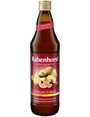 SOK WIELOOWOCOWY (ŻÓŁTY) MULTIWITAMINA 11 PLUS 11 NFC 750 ml - RABENHORST