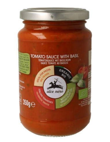 SOS POMIDOROWY Z BAZYLIĄ BIO 350 g - ALCE NERO