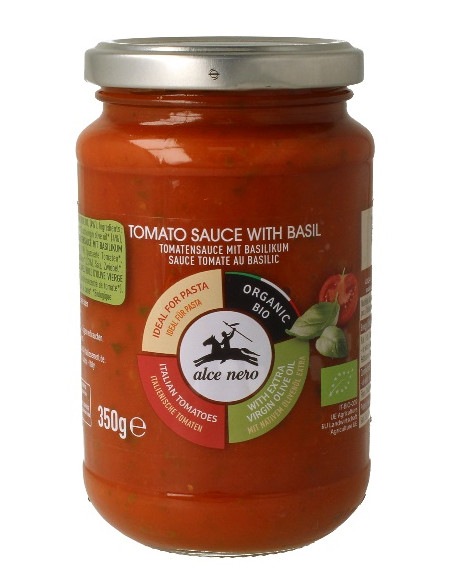 SOS POMIDOROWY Z BAZYLIĄ BIO 350 g - ALCE NERO