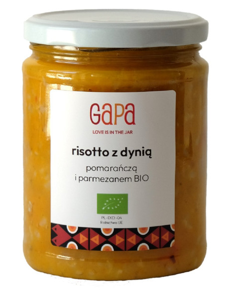 RISOTTO Z DYNIĄ, POMARAŃCZĄ I PARMEZANEM BIO 450 g - GAPA