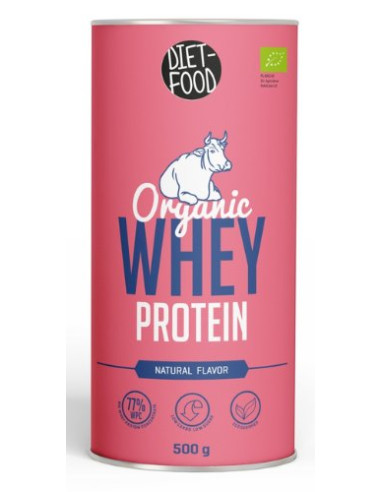 BIAŁKO SERWATKOWE NATURALNE (KONCENTRAT WPC 77) BIO 500 g - DIET-FOOD