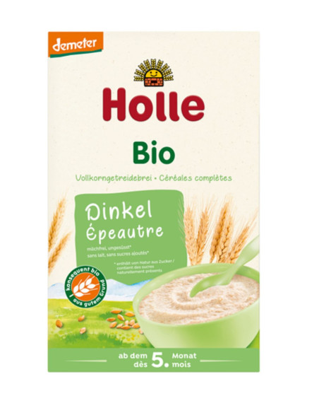 KASZKA ORKISZOWA PEŁNOZIARNISTA BEZ DODATKU CUKRÓW OD 5 MIESIĄCA DEMETER BIO 250 g - HOLLE