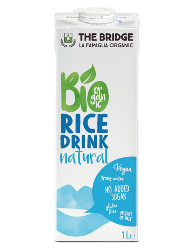 NAPÓJ RYŻOWY BEZ DODATKU CUKRÓW BEZGLUTENOWY BIO 1 L - THE BRIDGE