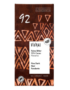 CZEKOLADA GORZKA 92 % BIO 80 g - VIVANI