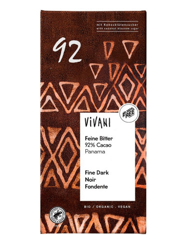CZEKOLADA GORZKA 92 % BIO 80 g - VIVANI