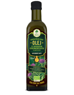 OLEJ Z OSTROPESTU PLAMISTEGO TŁOCZONY NA ZIMNO BIO 250 ml - DARY NATURY