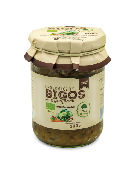 BIGOS WEGAŃSKI Z GRZYBAMI BIO 500 g - DARY NATURY