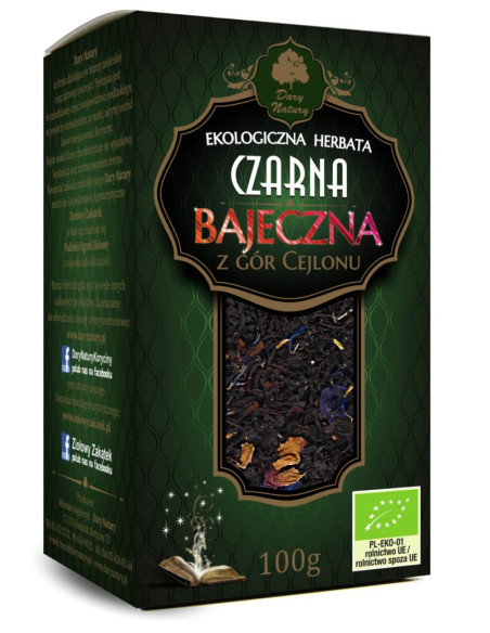 HERBATA CZARNA LIŚCIASTA BAJECZNA BIO 100 g - DARY NATURY