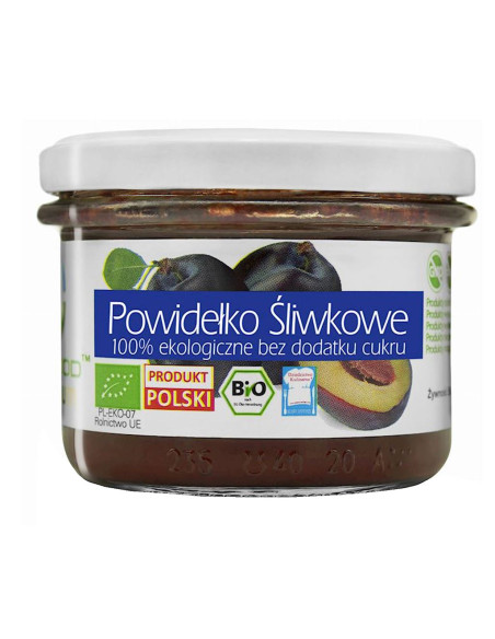POWIDEŁKO ŚLIWKOWE BEZ DODATKU CUKRÓW BEZGLUTENOWE 180 g - BIOFOOD
