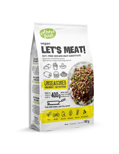 ZAMIENNIK MIĘSA MIELONEGO BEZ PRZYPRAW BEZGLUTENOWY 150 g - CULTURED FOODS
