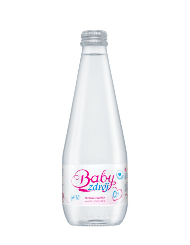 WODA ŹRÓDLANA NIEGAZOWANA 330 ml (SZKŁO) - AQUA EAST (BABY ZDRÓJ)