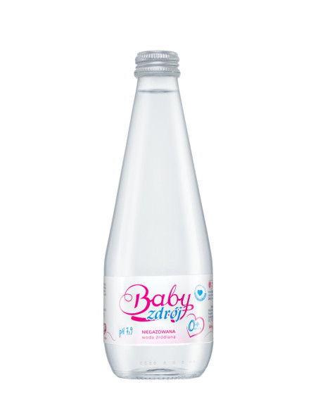 WODA ŹRÓDLANA NIEGAZOWANA 330 ml (SZKŁO) - AQUA EAST (BABY ZDRÓJ)