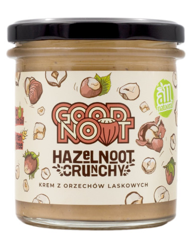 KREM Z ORZECHÓW LASKOWYCH CRUNCHY 300 g - GOOD NOOT